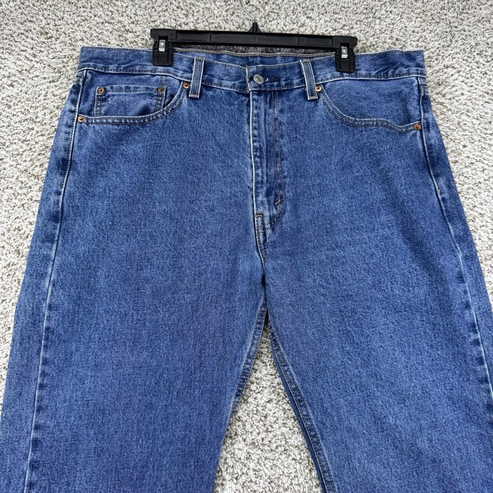 Levi's Jeans Men's 38x30 Blue Denim Pants Medium Wash 505‎ Straight 100% Cotton